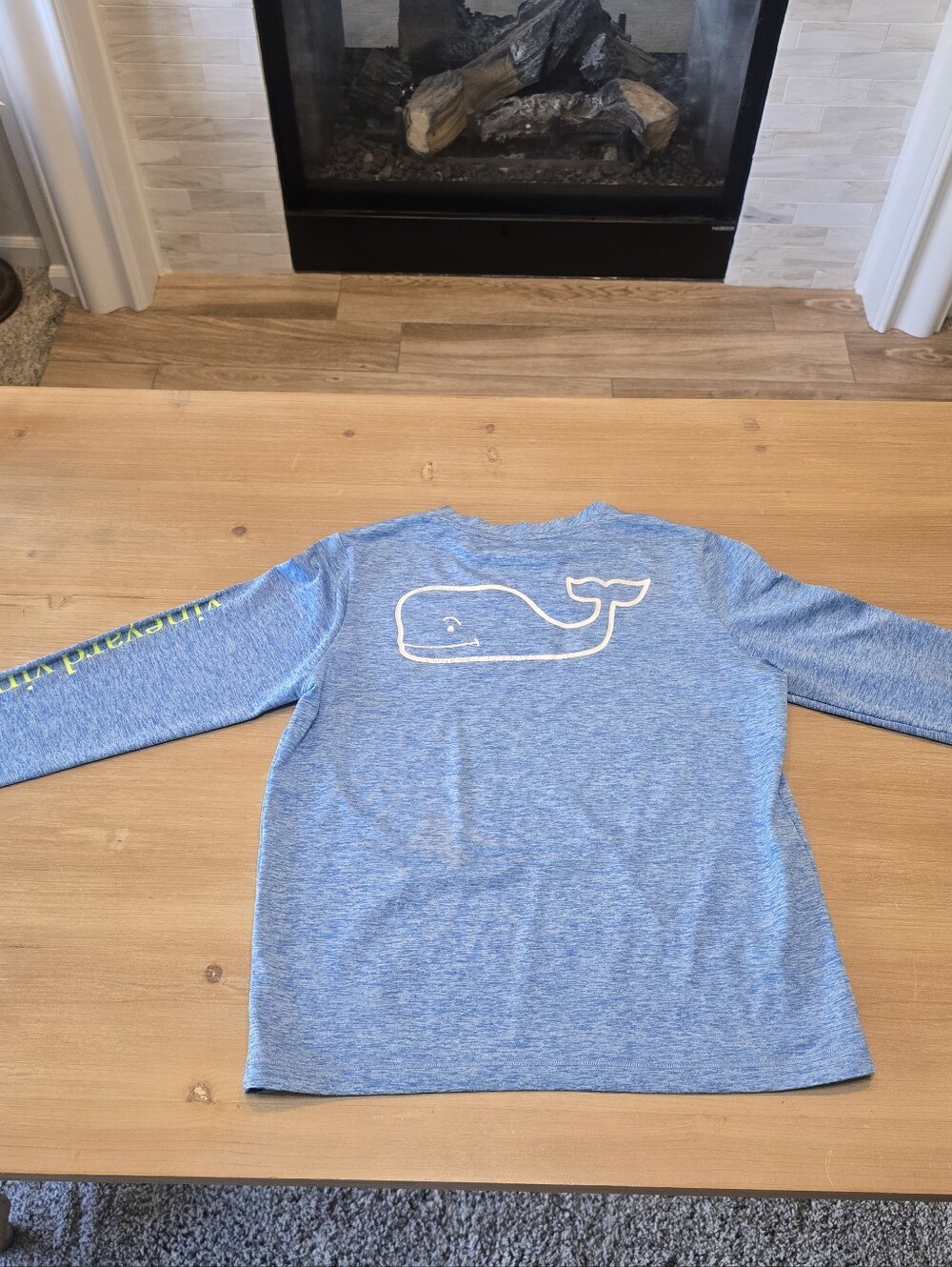 Vineyard Vines Boys Performance Long Sleeve Shirt Blue Size 7